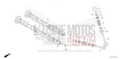 ARBRE A CAMES/SOUPAPE CB1000S de 2025